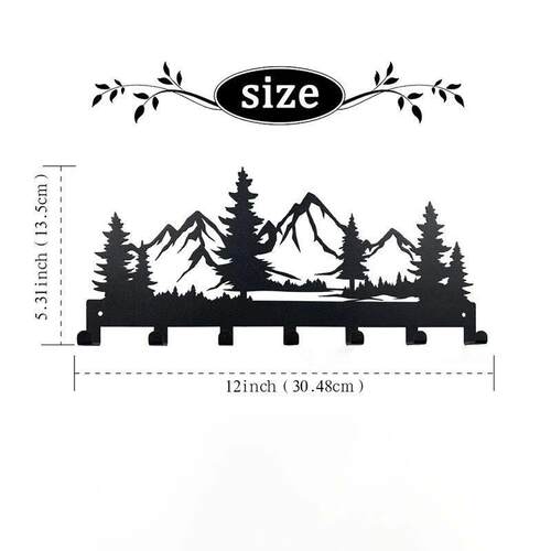 1pc Beautiful mountain forest shape metal key holder wall ho