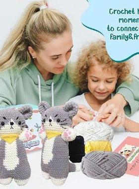 Cat Crochet Kit For Beginners Cute Cat Crochet Material Set