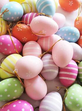 12pcs Easter Artificial Eggs Decorations For Home Colorful E