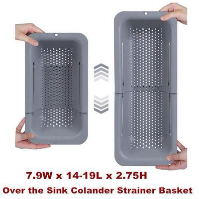 Over the Sink Colander Strainer Basket Drainer Collapsible