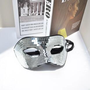 Disco Ball Glitter Face Mask Venetian Masquerade Mask