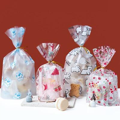 10/20pcs Printed Gift Bags Polka Dots Plastic Candy Bag Chil
