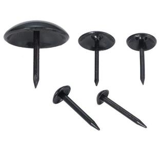 200/100pcs Black Upholstery Nails Round Head Metal Pushpins