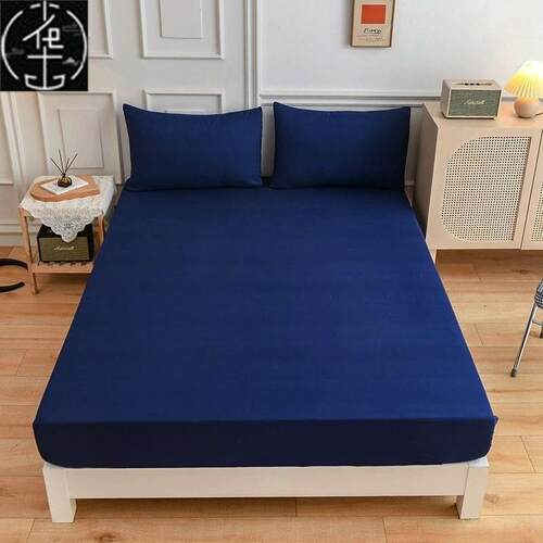 King Size bed sheets fitted sheet pillow cases 纯色床笠 枕套