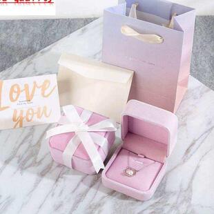 necklace box birthday gift packaging box pink ring ear nail