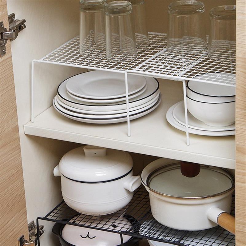 kitchen layering shelves cupboard dish shelf bathroom makeup