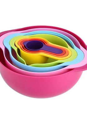 8-Piece Baking Set Rainbow Measuring Cups Sieve