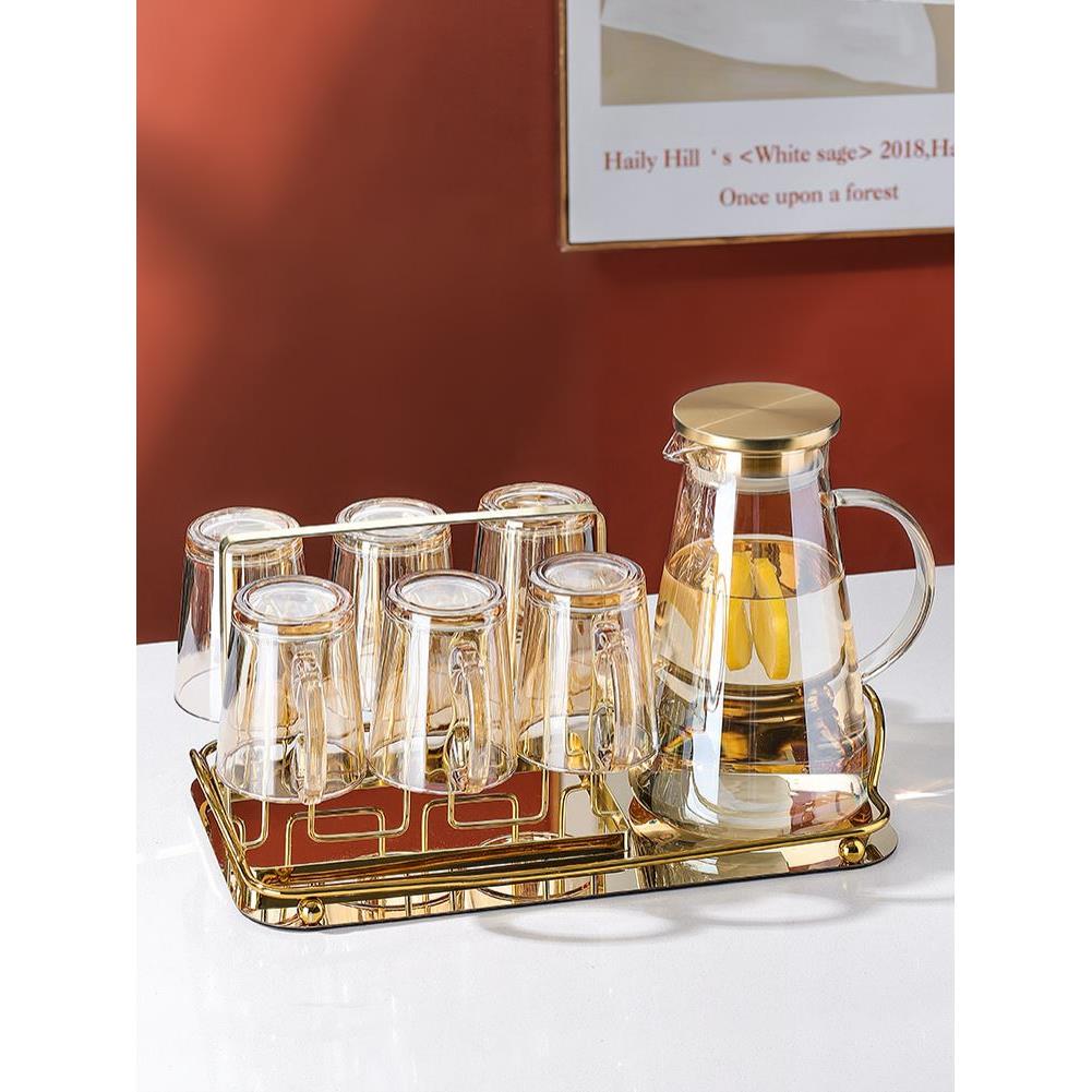 Household high-grade glass cup tea cup water cup kettle set