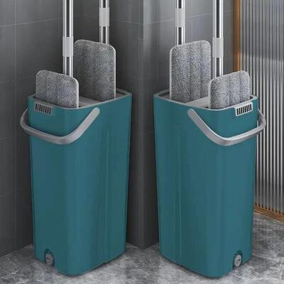 Floor Mops with Bucket Thickened Wet and Dry Lazy Flat Mop M