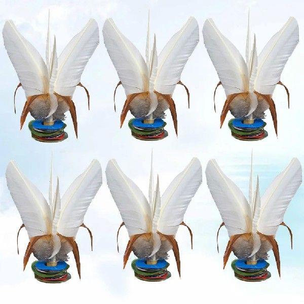 6 PCS Jianzi Flying Badminton Led Anti Wind Goose down