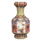 Enamel Vase Bulbous Decoration Package Jingdezhen Ceramics