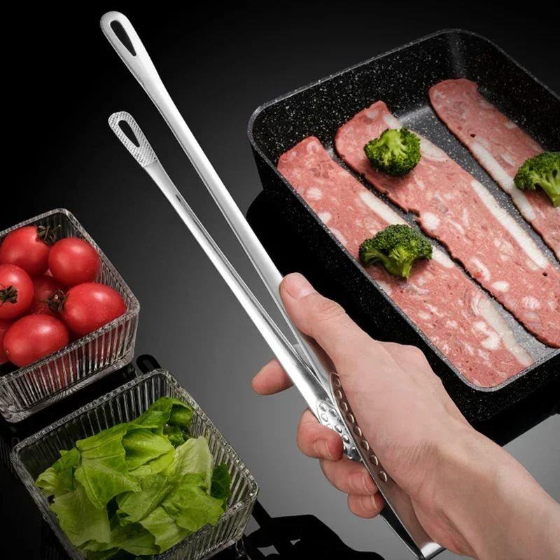 Kitchen Tongs Stainless Steel Barbecue Tongs Clip BBQ Grill