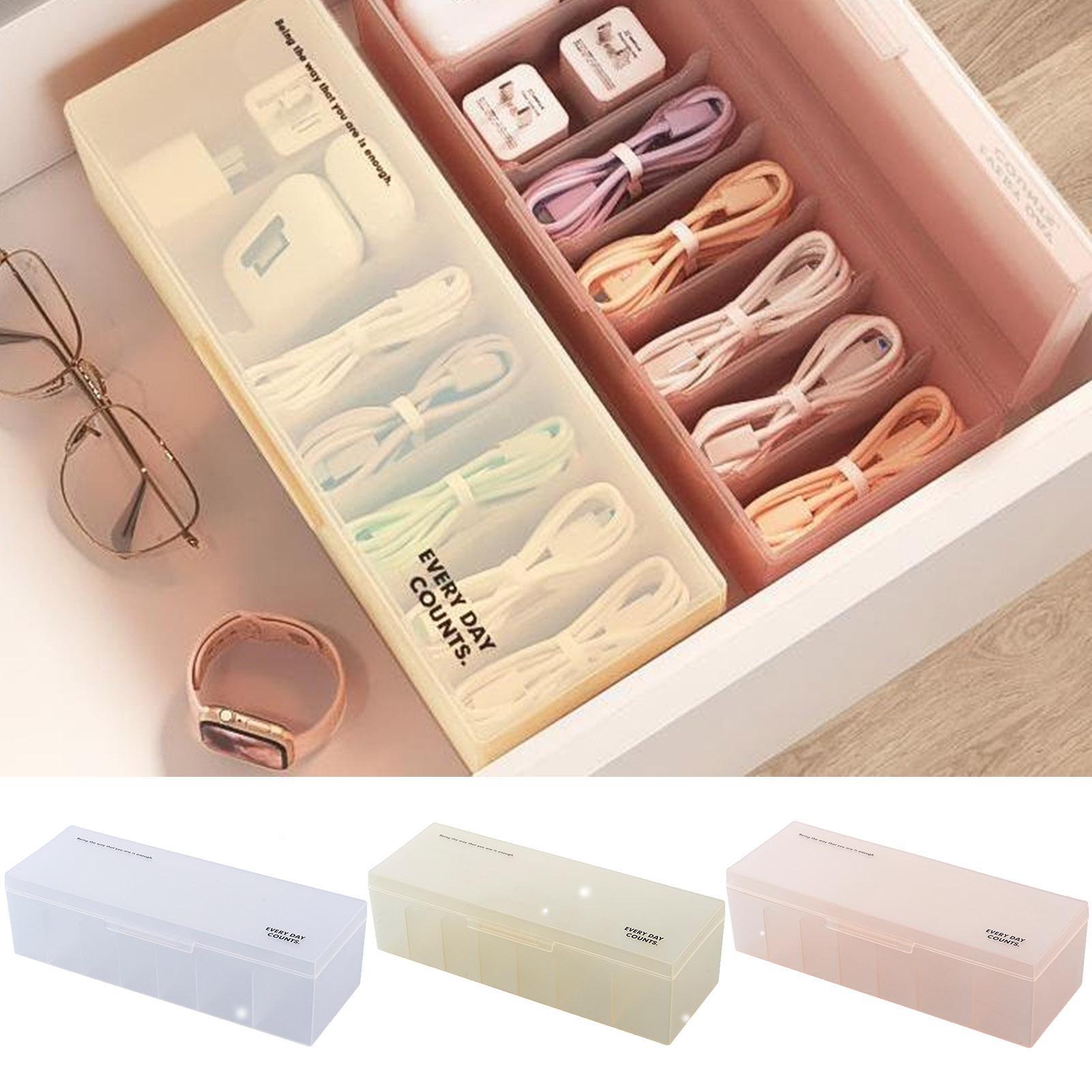 Desktop Data Cable Cable Storage Boxs Organizer Charger Cord