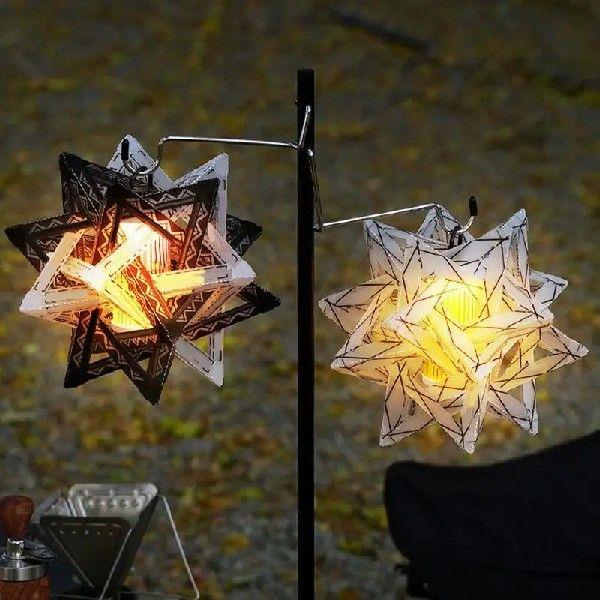 Camping atmosphere lampshade star-shaped crystal lampshade