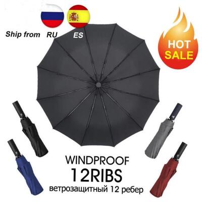 Strong Wind Resistant 12K Automatic Umbrella Rain Women Wi