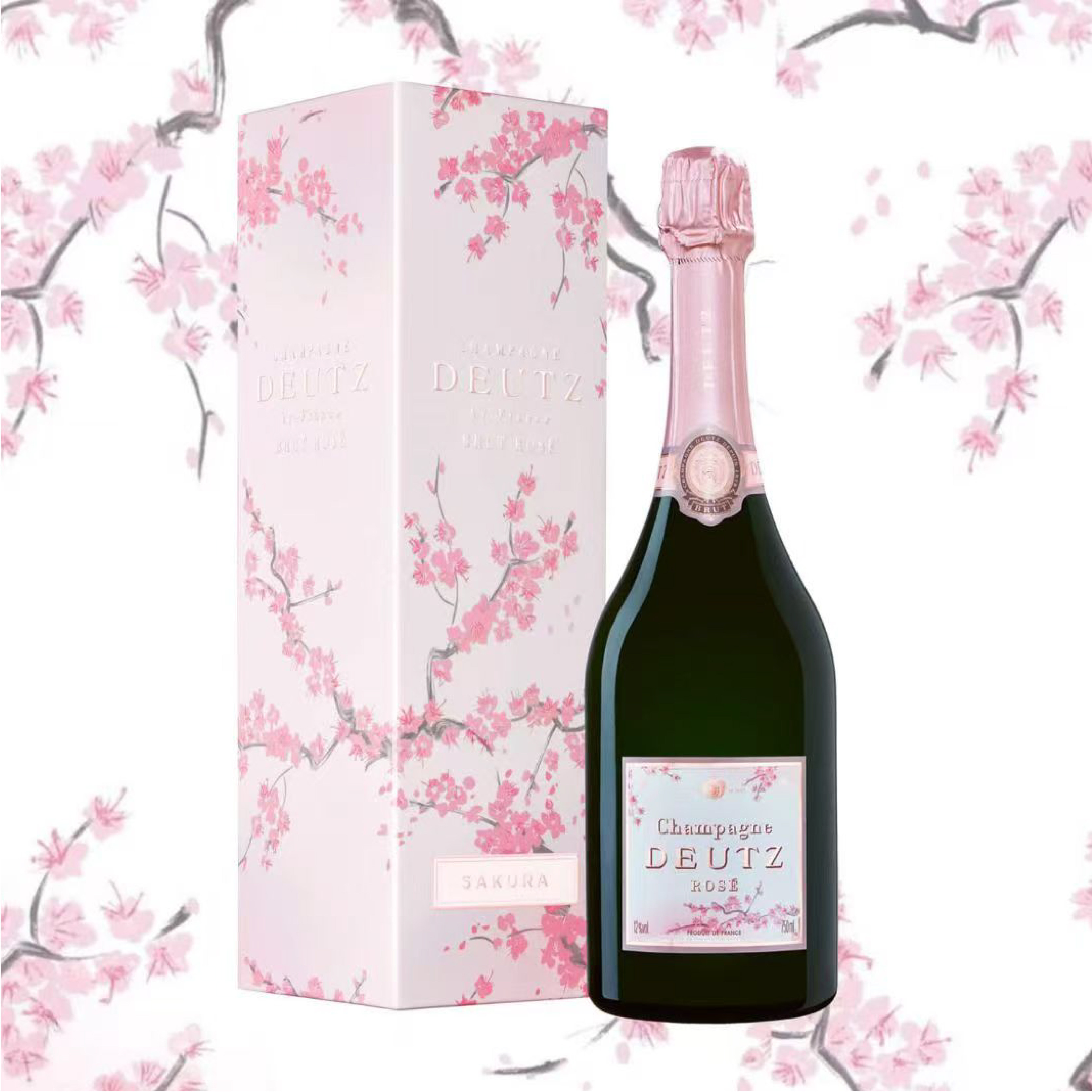 限量发售 法国香槟产区名庄蒂姿 Deutz 天然型桃红香槟樱花限定版