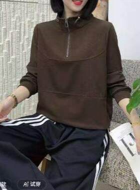 25年秋款卫衣女宽松休闲韩版套头长袖学院风上衣新款外套卫衣显瘦