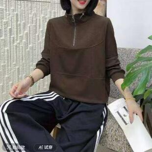 25年秋款卫衣女宽松休闲韩版套头长袖学院风上衣新款外套卫衣显瘦