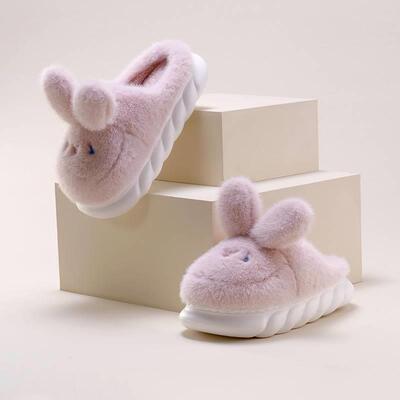 Plush cotton slippers plush slippers indoor outdoor two wear