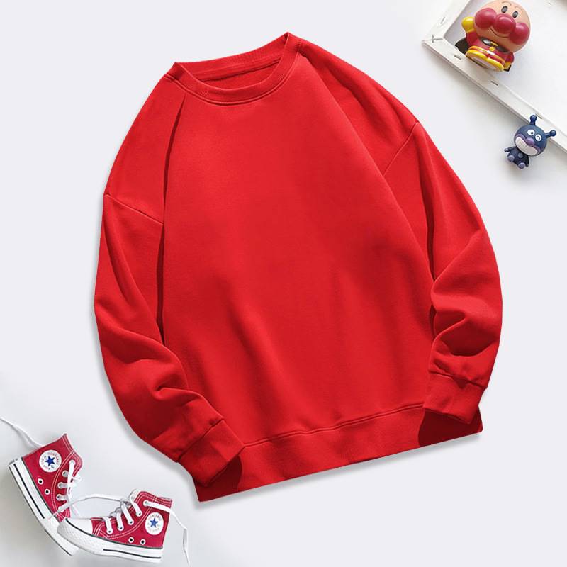 Children's solid colour sweatshirt 250g thick models round n