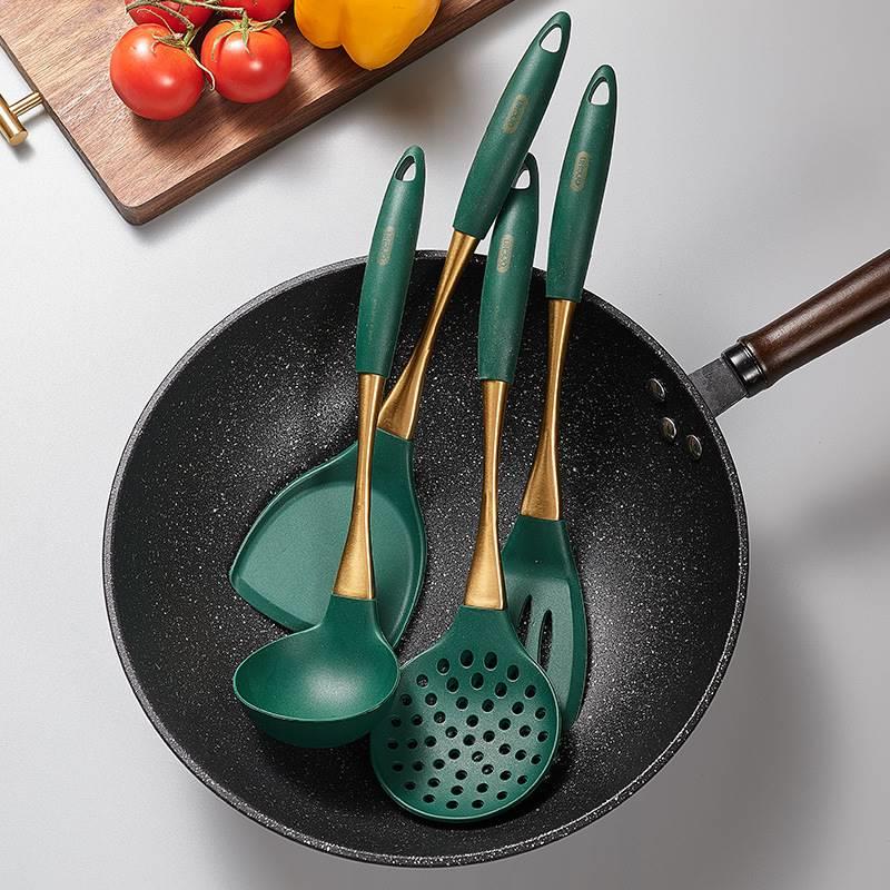 Kitchen utensils silicone cookware set silicone spatula stai