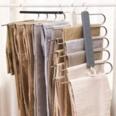 折叠裤 衣架衣帽间整理 夹家用无痕裤 架裤 夹家用多功能不锈钢魔术裤