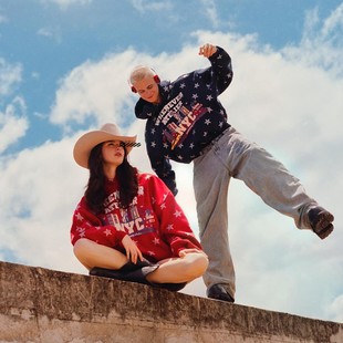 国现速发 Whenever连帽卫衣美式星星字母印花加绒宽松情侣连帽衫