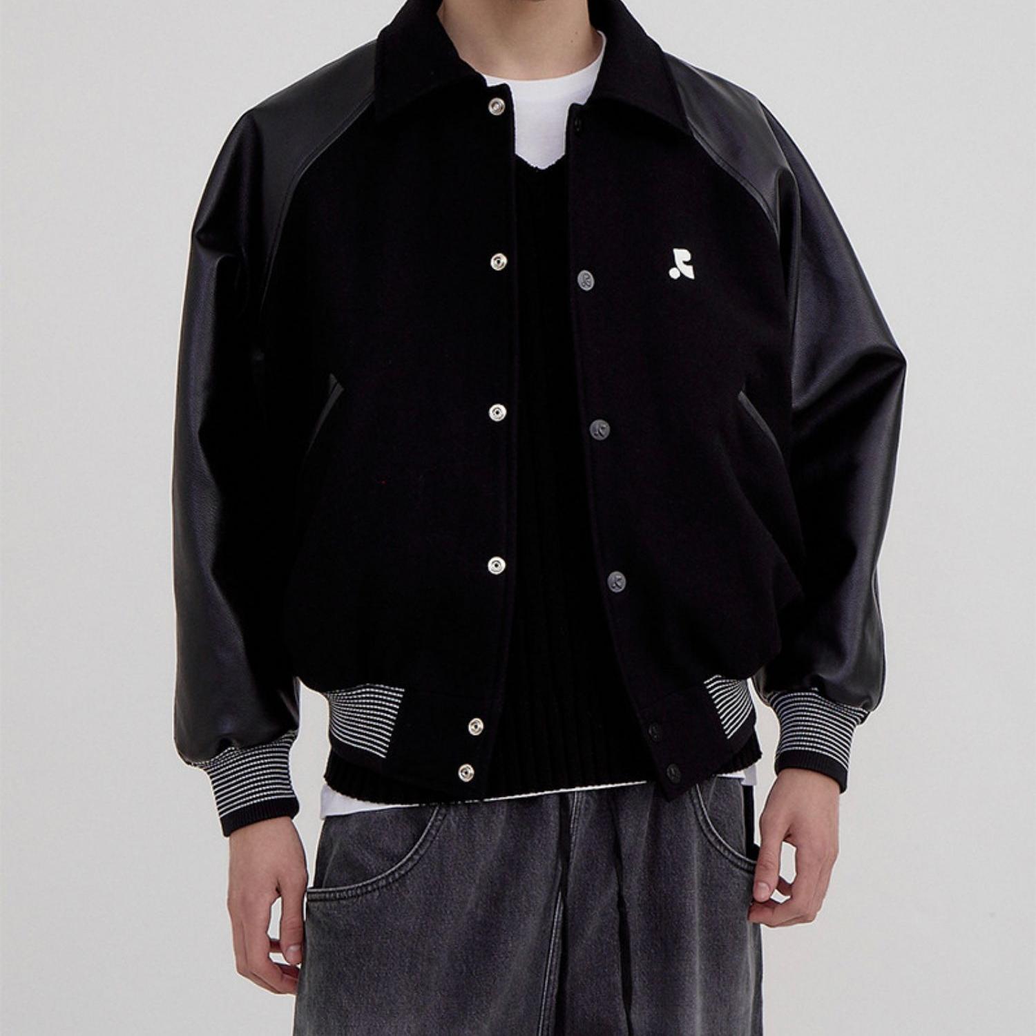 休闲短款棒球服拼色女外套