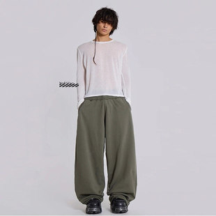 橄榄绿直筒降落伞裤 Jennie同款 London休闲阔腿长裤 国现速发Jaded