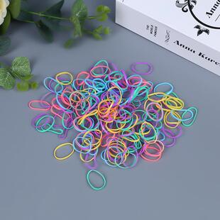 4024彩色儿童一次性皮筋强拉不断扎头发橡皮筋女童精美高弹性
