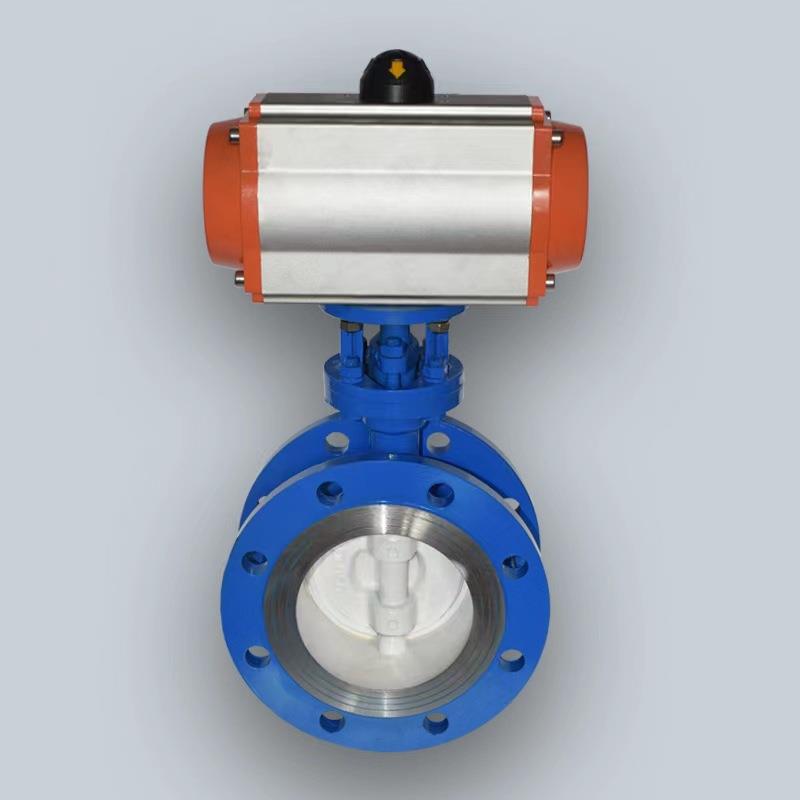 【厂家直销】气动三偏心硬密封法兰蝶阀D643H-10C DN200 品质厂家