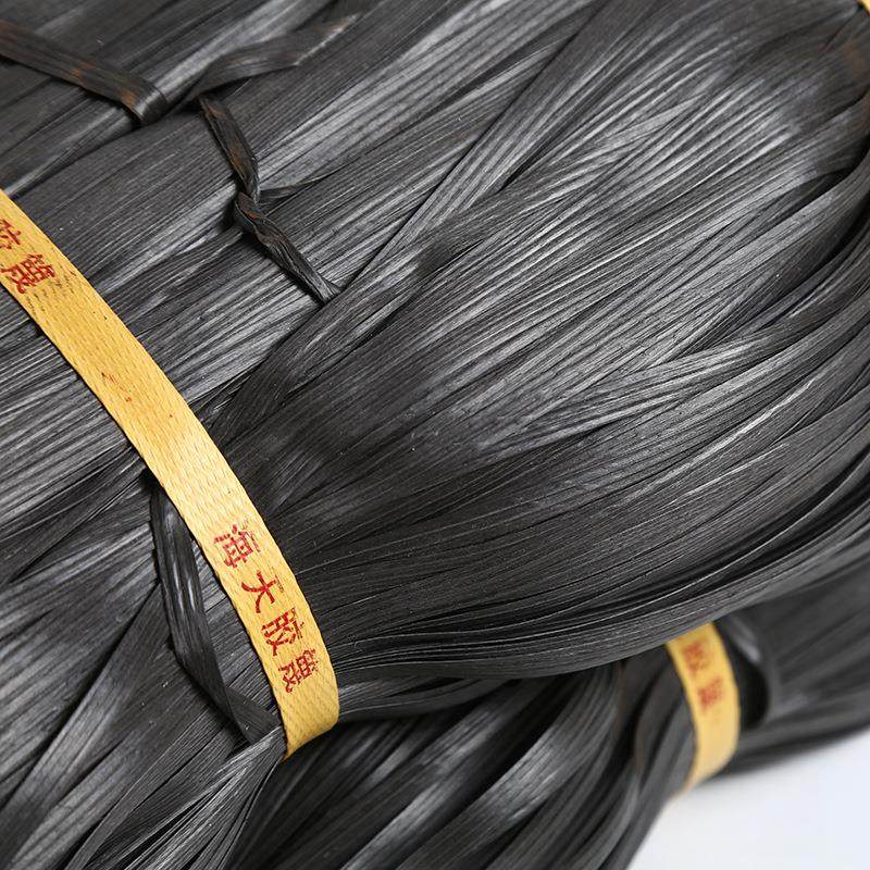 厂家直销建筑棚架专用扎篾捆扎带竹架绳建筑工地搭竹架 黑色胶篾