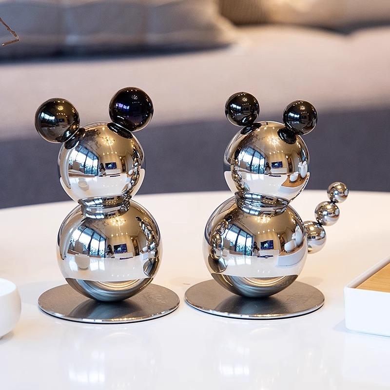 黄大师创意可爱小摆件【米鼠套装】家居饰品客厅电视柜酒柜装饰