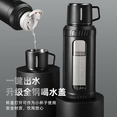 玻璃杯大容量耐高温防摔男士超大号2000ML茶水分离泡茶水杯子带盖