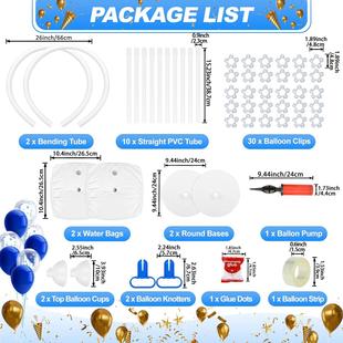 气球拱门套件可弯曲 8FT和6FT气球拱门支架生日气球拱门支架套件