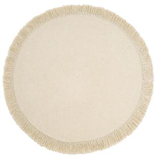 2Ff. 天然羊毛牦牛毛编织简约沙发茶几卧室客厅圆形纯色素色地毯