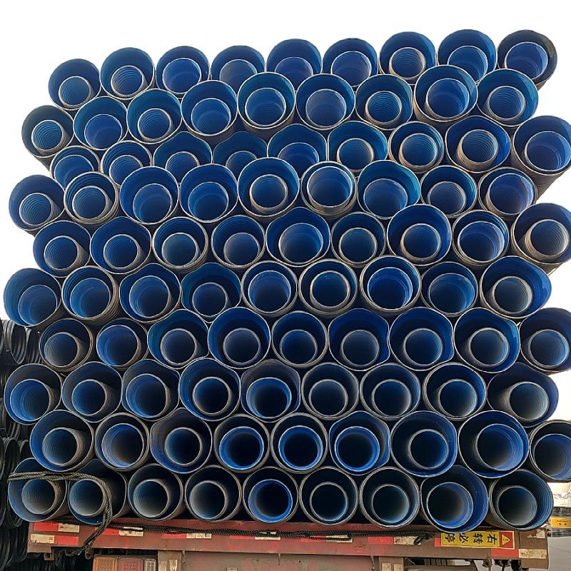 hdpe大口径双壁波纹管 市政排水排污pe塑料波纹管