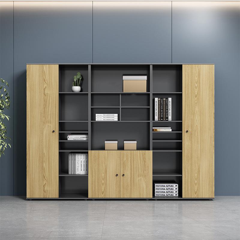 办公文件柜高柜木质资料柜现代板式财务档案柜书柜员工储物柜收纳