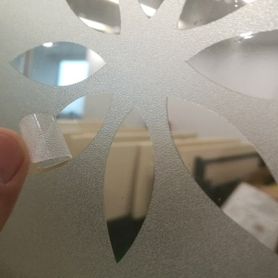 定制广告贴纸刻字割字不干胶即时贴玻璃门防N撞条腰线磨砂镂空文
