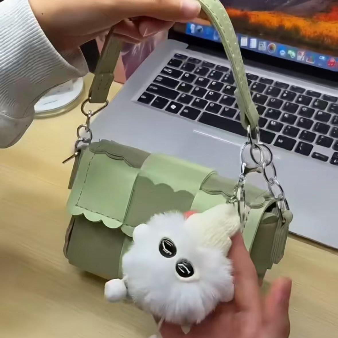 牛油果绿小方包手工包包diy自制材料包生日惊喜情人节礼物送女友