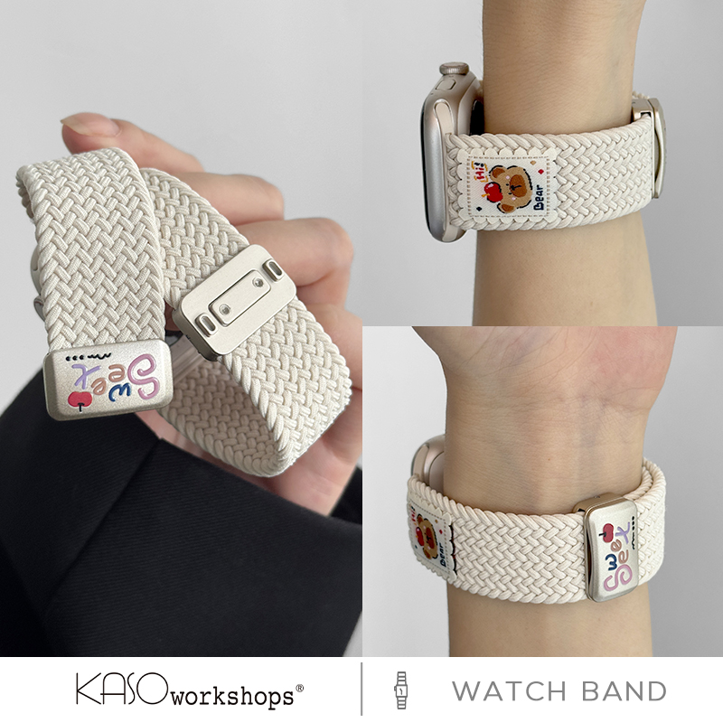 KASO适用applewatch卡通小熊表带