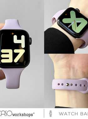 KASO适用于applewatchS10硅胶小蛮腰s11表带苹果手表S9代硅胶s8小蛮腰表带iwatch表带春se表带运动透气Ultra2