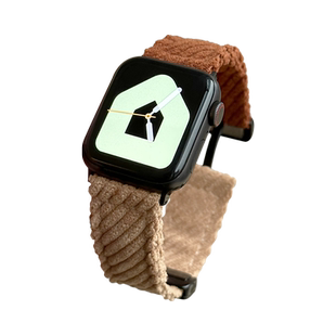 KASO秋冬新款灯芯绒适用applewatchs9表带女生小众手表带编织磁吸苹果手表s8s7s6s6s4s3女款可爱iwatchse