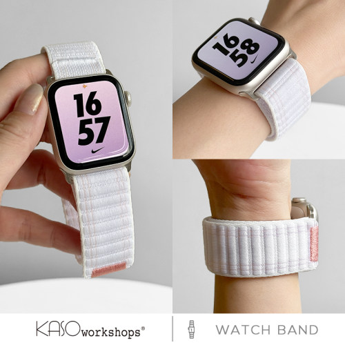 KASO适用iwatch表带尼龙回环苹果手表表带applewatchs10表带ulta2新款9代男夏天高级感女生透气运动小众创意