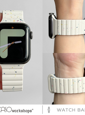 KASO适用苹果S9手表iwatch10表带applewatch9磁吸硅胶S10新款Ultra男SE运动8创意女款腕带SE新款watch高级