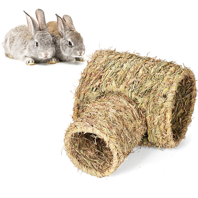 荷兰猪躲避窝山草组合通道龙猫豚鼠仓鼠草窝笼内造景用品兔子草窝