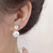 爆款 珠珠耳环新款 高级感轻奢前后戴耳钉女