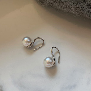 FEEINS纯银澳白珍珠耳钉女2026新爆款正品高级感高跟鞋耳饰耳环