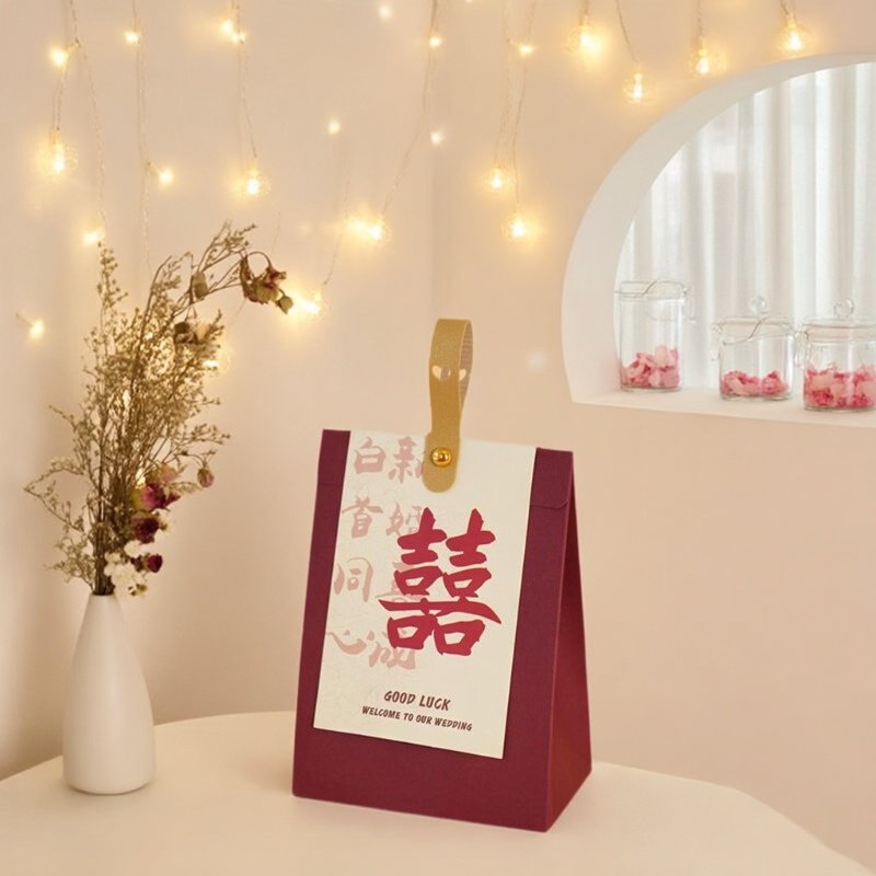 结婚喜糖盒定制新款乔迁订婚婚礼开业伴手礼盒糖果手提包装盒空盒
