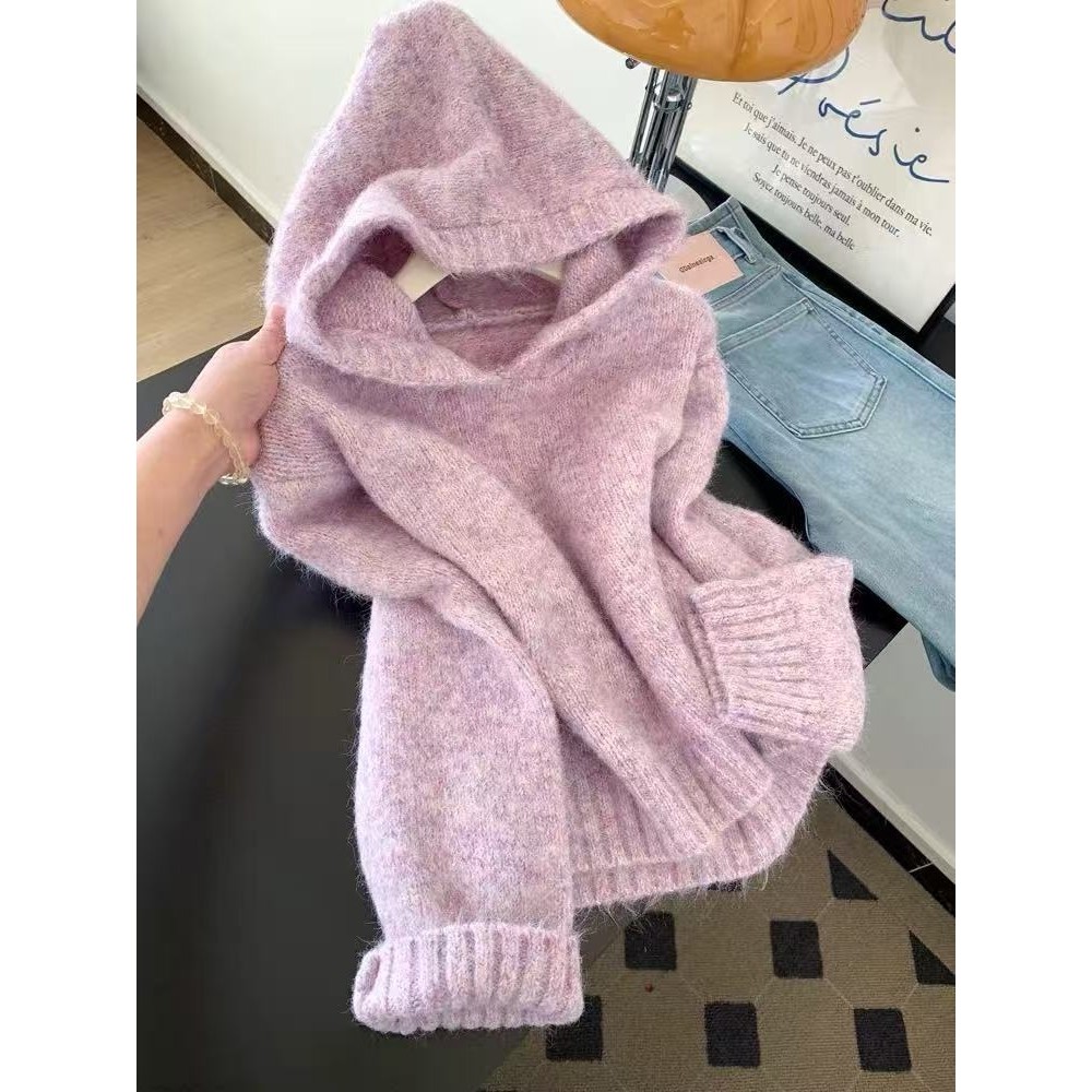 杏色蕾丝蝴蝶结镂空套头喇叭长袖针织衫毛衣女设计感小众宽松上衣,女装/女士精品,羊绒衫,淘宝优惠券,粉丝福利购,淘宝优惠卷